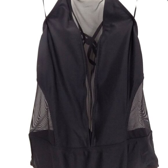 Ted Baker London One Piece Swimsuit US Size 8 Black Mesh Panels Ted Size 3 New - Picture 4 of 7